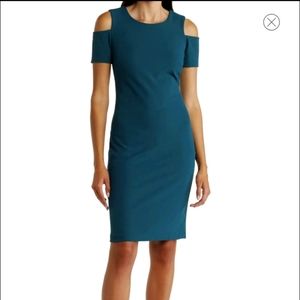 Express Cocktail Dress. Cold Shoulder.